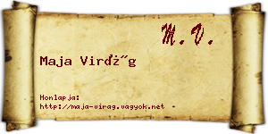Maja Virág névjegykártya